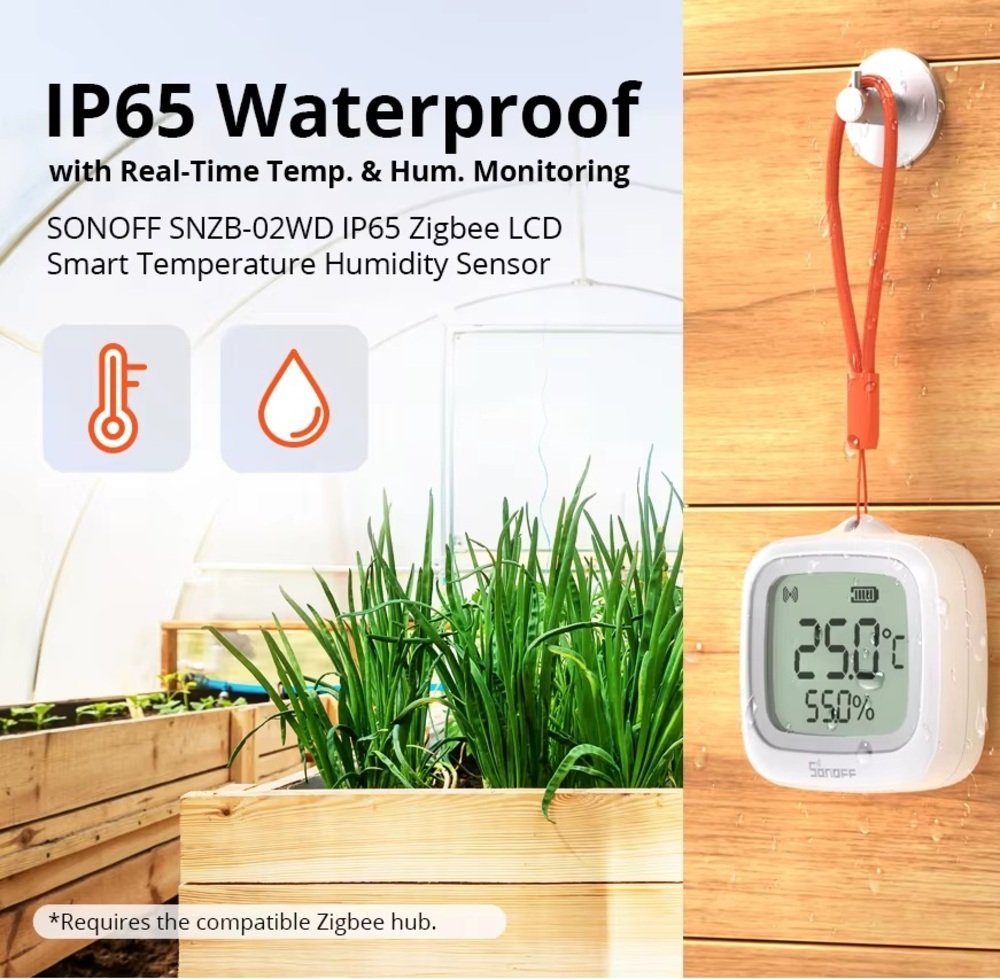 SONOFF SNZB-02WD IP65 Zigbee LCD Smart Temperature Humidity Sensor_3 SONOFF Zigbee LCD Smart Temperature Humidity Sensor SNZB-02WD