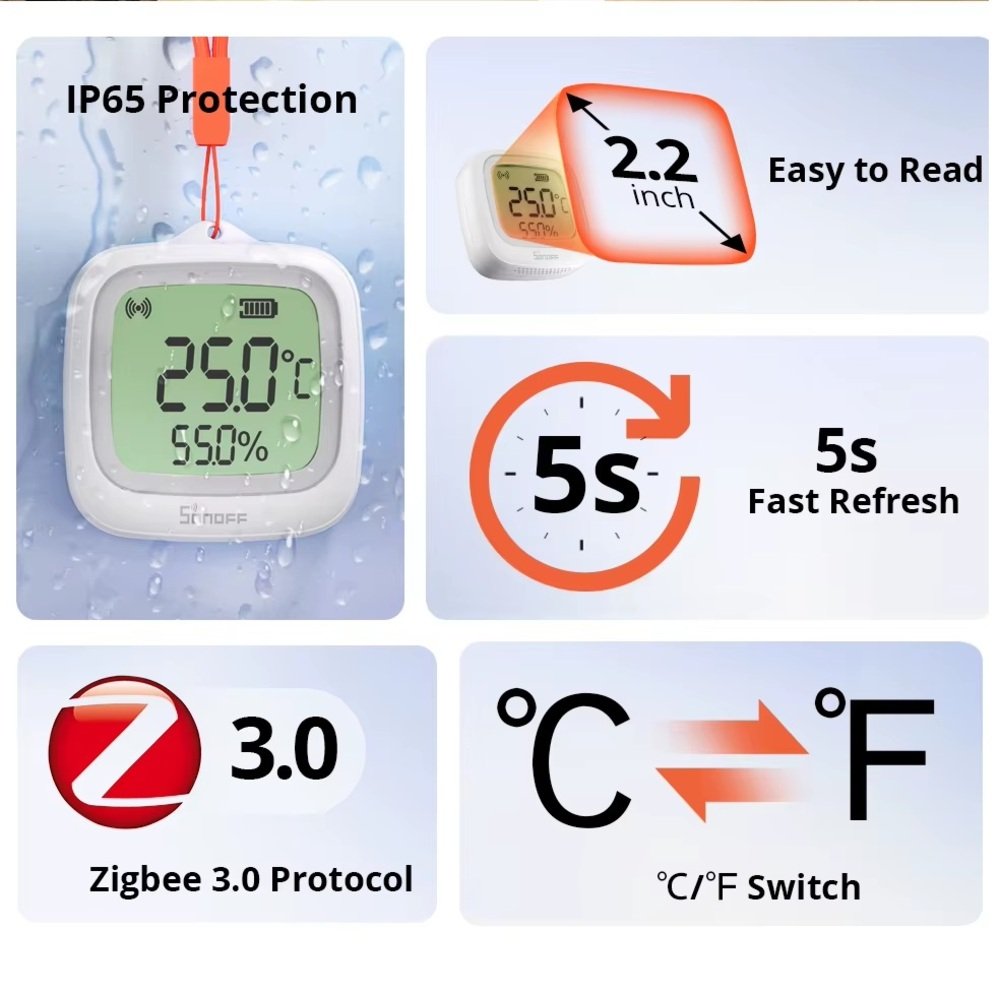 SONOFF SNZB-02WD IP65 Zigbee LCD Smart Temperature Humidity Sensor_4 SONOFF Zigbee LCD Smart Temperature Humidity Sensor SNZB-02WD